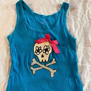 Victoria’s Secret Skull and Cross Bow-nes Tank Top